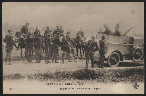 Infanterie et mitrailleuse belge.